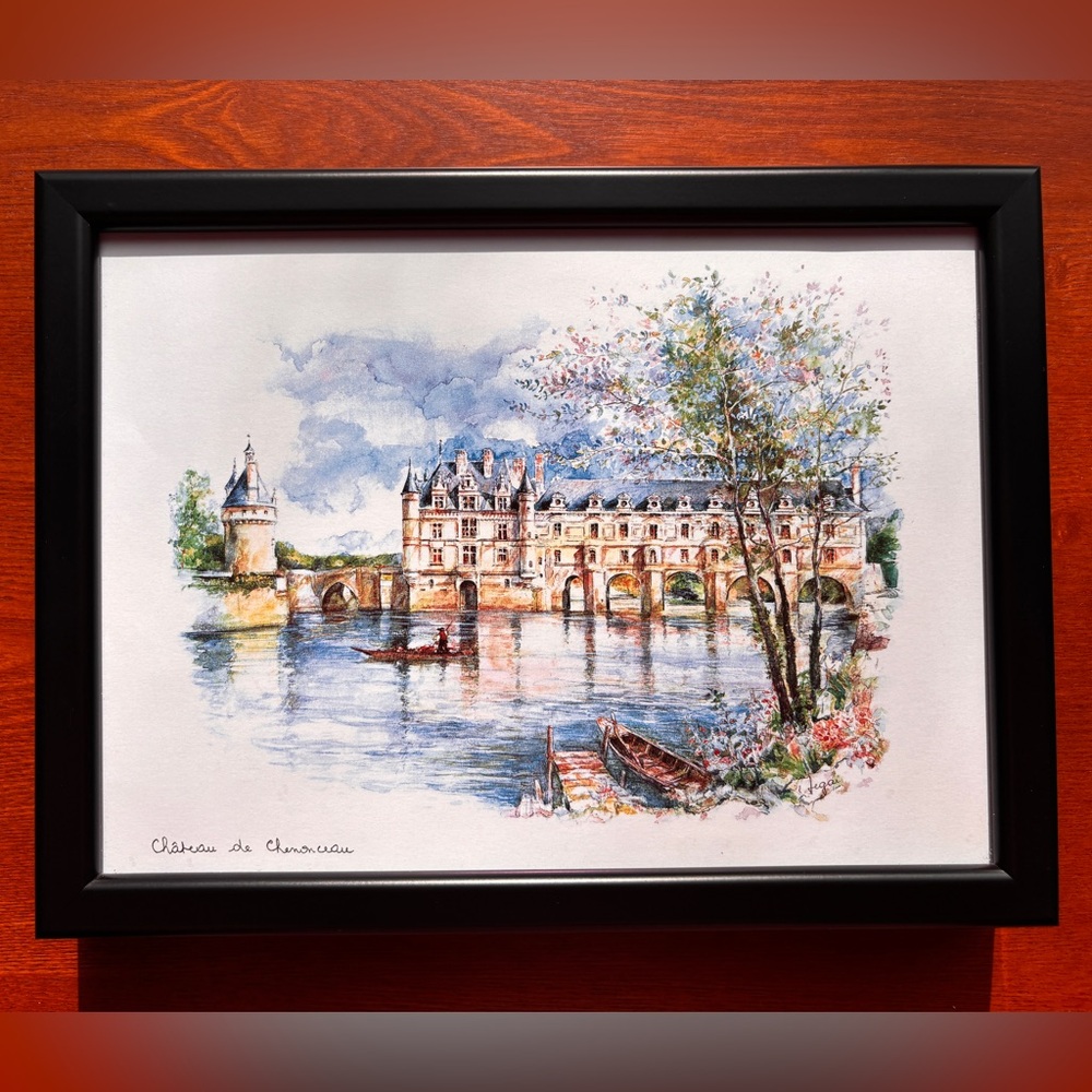 Framed Art Chateau de Chenonceau Print French Castle